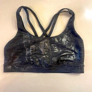 Lululemon Energy Bra Metallic Size 8